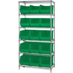 Quantum® Storage Systems Chrome Wire Shelving with Ultra Stack & Hang Bins