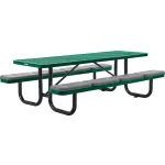 Perforated Metal Picnic Tables with Padded Seats