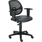 Fauteuils de bureau en vinyle à dossier en maille
