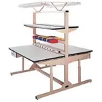 Établis ESD Pro-Line à plateau réglable, simple ou double face, avec montants verticaux