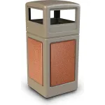 Poubelles décoratives en plastique à revêtement en pierre