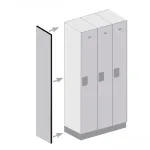 Panneaux latéraux Salsbury pour casiers design en bois sans capot incliné