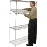 Nexel® Quick-Adjust Chrome Wire Shelving Units