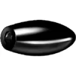 Bouton poussoir/tirant avec bord moleté et filetage