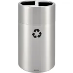 Poubelles décoratives en métal pour le tri sélectif à plusieurs compartiments