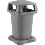Poubelles en plastique à couvercle à charnière