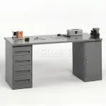 Double Pedestal Cabinet Workbenches