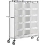 Chariots de préparation de commandes en époxy argenté Nexel®