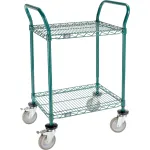 Nexel® Poly-Green® Wire Utility Carts
