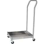 Chariot à tabourets empilables en acier inoxydable