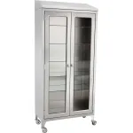 Blickman Stainless Steel Mobile Column Medical Storage Cabinets