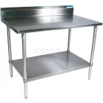 Work Tables with Backsplash & Undershelf