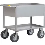 Chariots à tablettes profondes en acier
