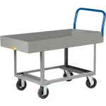 Chariots à plate-forme en acier à hauteur fixe et à plateau profond