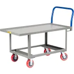 Chariots à plate-forme en acier à hauteur fixe