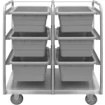 Chariots utilitaires à étagères en acier inoxydable