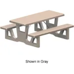 Tables de pique-nique traditionnelles en béton