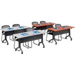 Tables de formation à plateau rabattable
