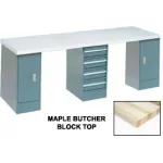 Global Industrial™ Triple Pedestal Workbenches