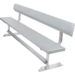 Bancs en aluminium avec dossier