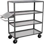 Chariots de préparation de commandes pour rayonnages de stockage en acier