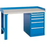 Pedestal Workbenches with Back Stop