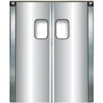 Portes de circulation en aluminium résistantes aux chocs