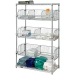 Racks modulaires Quantum pour paniers empilables en fil métallique