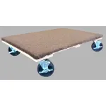 Chariots pour terrasses en bois massif recouvertes de moquette