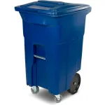 Poubelles de recyclage en plastique à roulettes