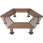 Bancs en acier à lattes pour arbres