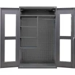 Armoires combinées modulables en acier à haute résistance avec vitres transparentes