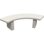 Bancs courbes en béton