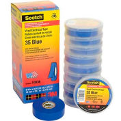 3m™ Scotch® Vinyl Electrical Color Coding Tape 35-Blue, 3/4" X 66' - Pkg Qty 10