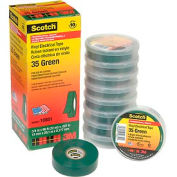 3M Scotch® Vinyl Electrical Color Coding Tape 35-Green, 3/4" X 66' - Pkg Qty 10