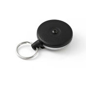 KEY-BAK # 485-HDK clés enrouleur avec 48" Kevlar cordon noir avant en acier Clip ceinture