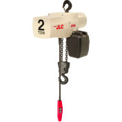 Coffing® 2 Ton, Electric Chain Hoist W/ Chain Container, 10' Lift, 8 FPM, 230/460V