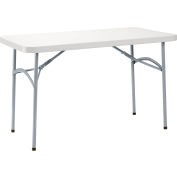 Interion® Plastic Folding Table, 24 » x 48 », Blanc