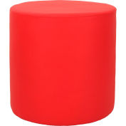 Interion® Antimicrobial Round Reception Ottoman, Red