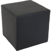 Interion® Antimicrobial Cube Reception Ottoman, Black