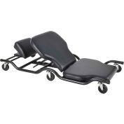 ShopSol Creeper w/Adjustable Backrest and Headrest, 500 lb. Cap, Black Vinyl - 1010484