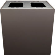 Busch Systems Aristata Double XL Recycling & Trash Can, Recyclables/Déchets mixtes, 56 Gallons, Ardoise
