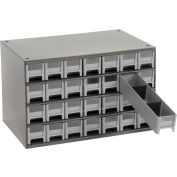 Akro-Mils Steel Small Parts Storage Cabinet 19228 - 17"W x 11"D x 11"H w/ 28 Gray Drawers