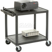 Audiovisuel en plastique & Instrument Cart 24 X 18 X 26 deux étagères