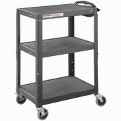 Global Industrial™ Steel Audio Visual & Instrument Cart, Noir