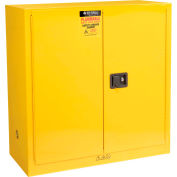 Global Industrial™ Inflammable Cabinet, Manuel Close Double Door, 30 Gallon, 43"Wx18"Dx44"H