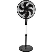 Comfort Zone® Powr Curve SMART Wifi /Bluetooth Oscillating Pedestal Stand Fan, 18 ", Black