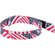 Ergodyne® Chill-Its® 6705 Evaporative Cooling Bandana, H & L, Stars/Stripes, One Size - Pkg Qty 24