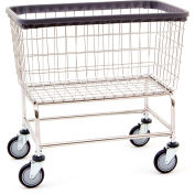 R&B Wire Products® Grand chariot à linge, 4,5 boisseau, chrome