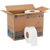 Pacific Blue Basic™ Jumbo Jr. Papier toilette haute capacité à 2 plis, blanc, 8 rouleaux par étui
